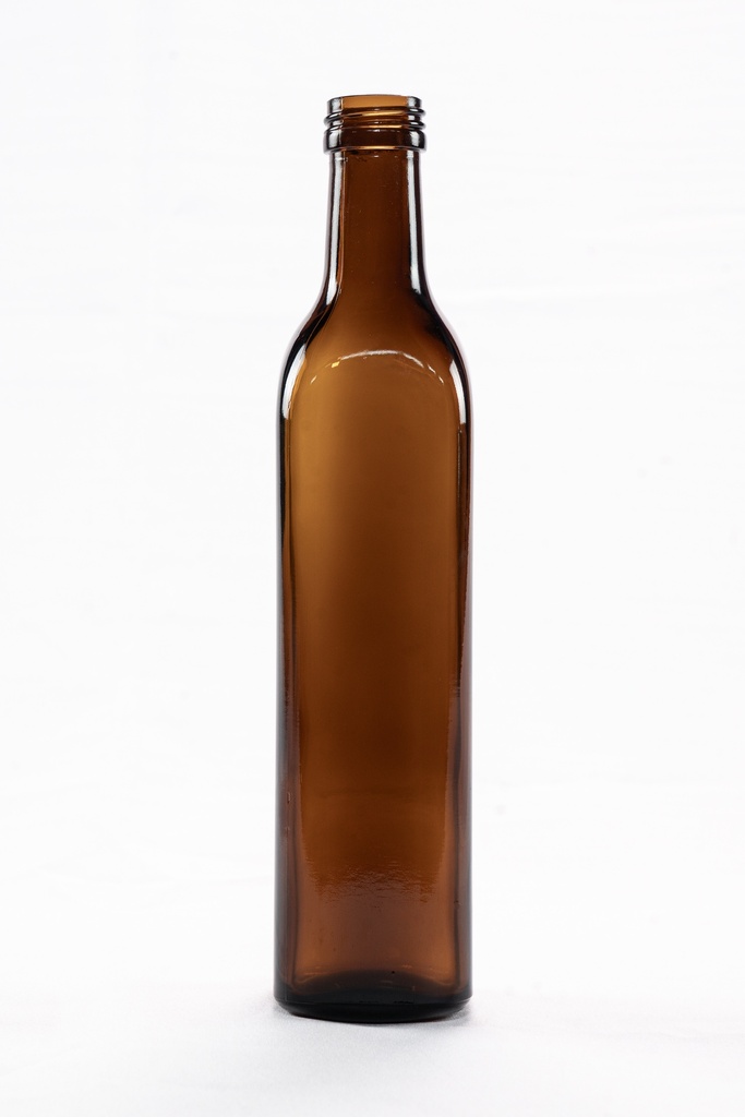 BOTELLA CUADRADA 500cc (AMBAR)