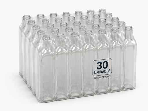 [PACK BL20001] PACK X30 BOT CUADR 250 CC CRISTAL 