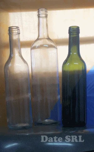 Botella de vidrio Burdeos 375cc pequeña para Gin