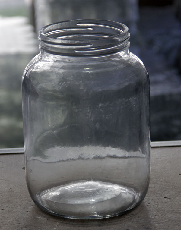  Tarro de vidrio de boca ancha de 1 galón con tapa
