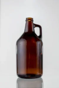 Botellón de vidrio ámbar Growler 1900cc para rellenar cerveza artesanal